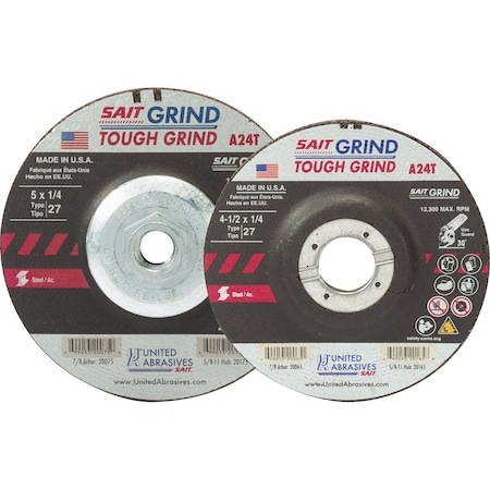 United Abrasives/Sait Grinding WheelT275x14x78A24TPK25 20075